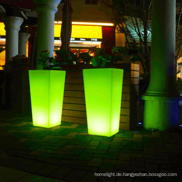 OEM Glow Flower Pot Fabrik bunt blinken wiederaufladbare beleuchtet led beleuchtete kommerzielle Pflanzer Töpfe